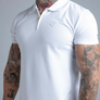 SikSilk - White Zip Polo T-Shirt